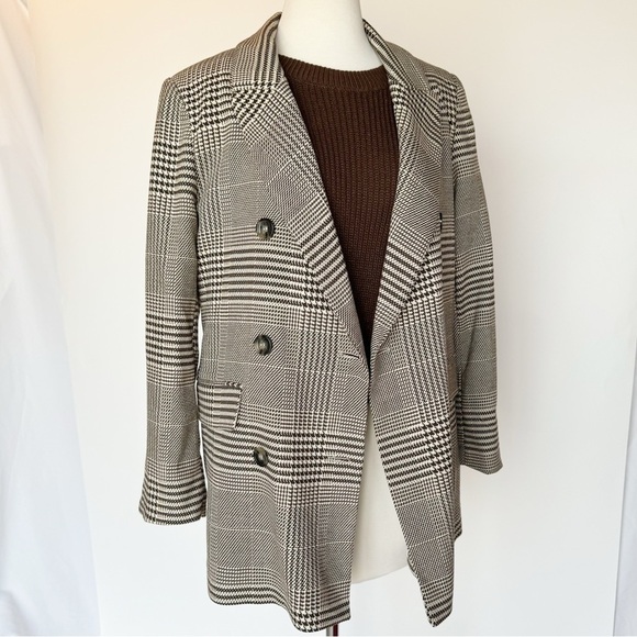 Brown houndstooth check Blazer - Picture 2 of 16